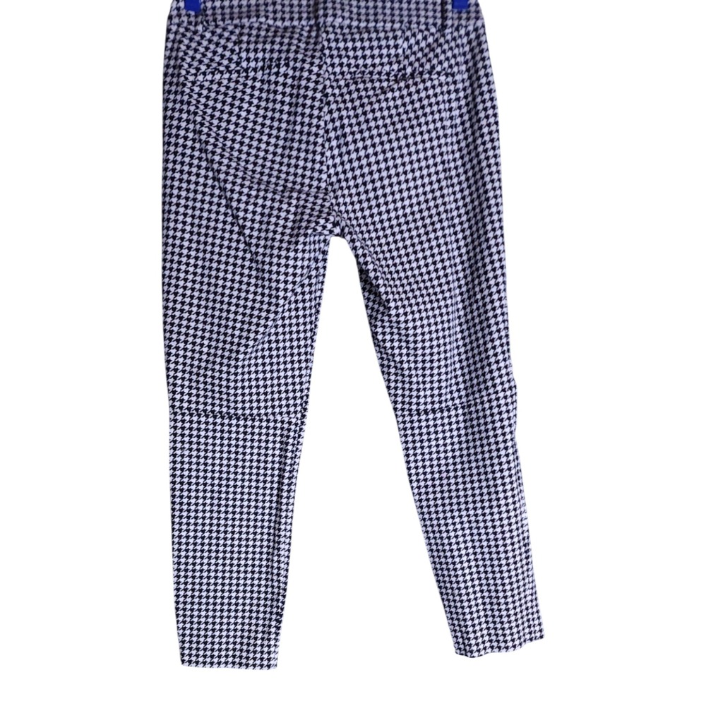 J. Crew Winnie Pants‎ 4 Black White Houndstooth Pixie Cropped Stretch Workwear - Picture 4 of 10
